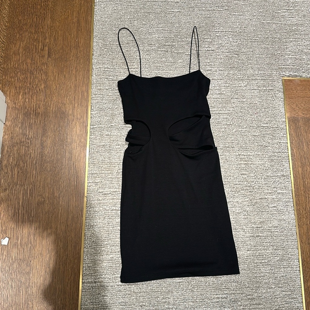 Zara Mini black cut out dress.